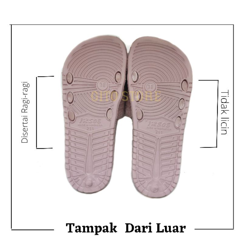 Sandal selop karet wanita - sandal santai cewek - selop wanita 24 - 40