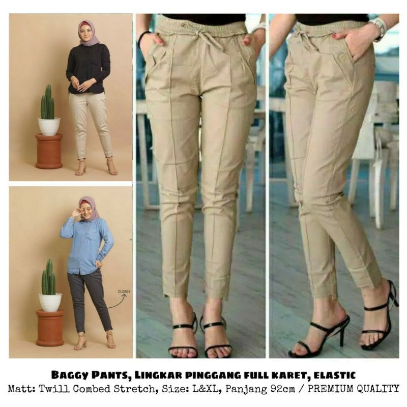BAGGY PANTS TWILL PREMIUM / CELANA BAGGY PANTS WANITA / CELANA BAGGY / BAGGY PANTS MURAH / BIG SIZE