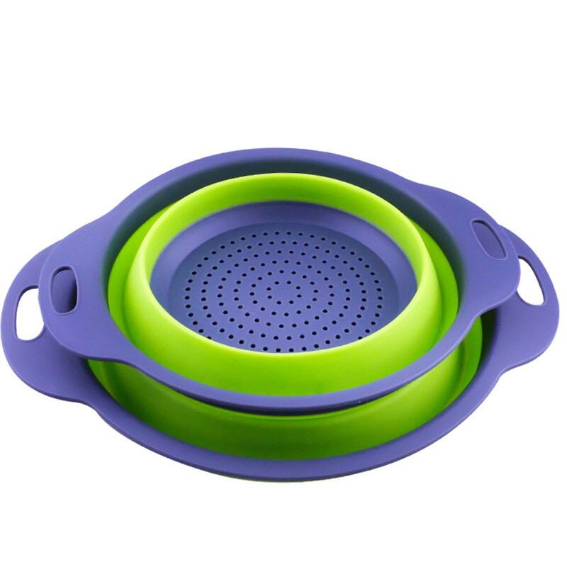 Baskom Saringan Lipat Drain Basket Foldable Collapsible Size L