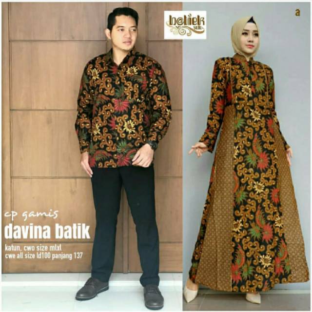 Baju batik gamis couple keluarga