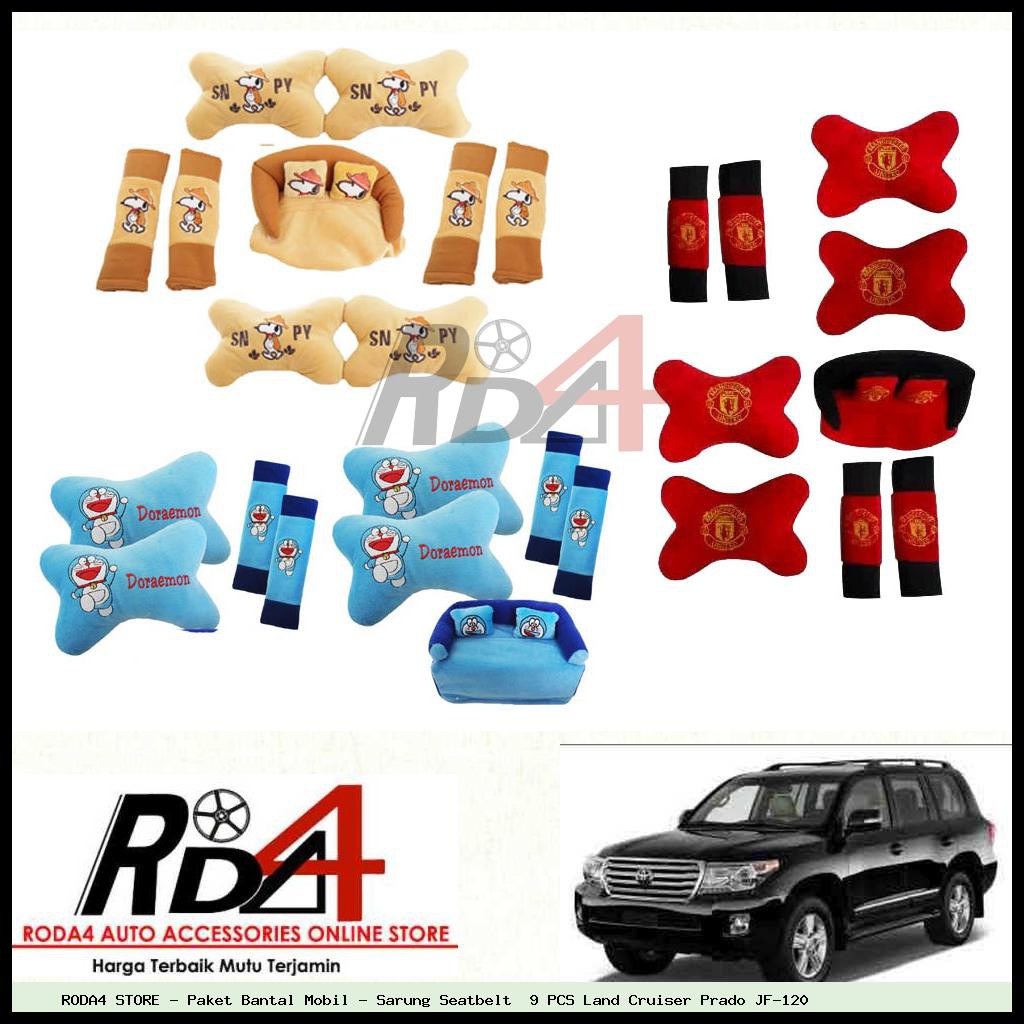 Paket Bantal Mobil - Sarung Seatbelt  9 PCS Land Cruiser Prado JF-120