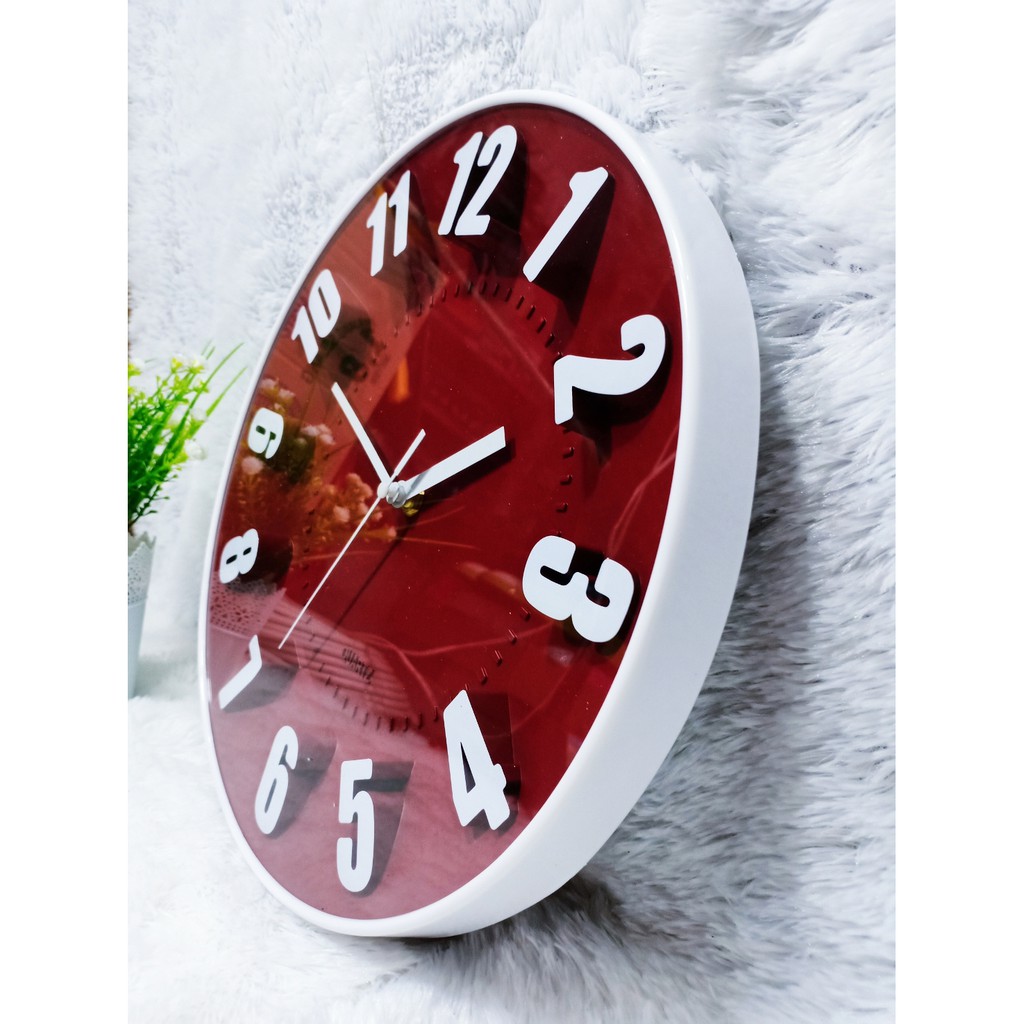 JAM DINDING WARNA WARNI 26cm . Jam Dinding COLOURFULL. Jam Minimalis IMPORT ANGKA TIMBUL