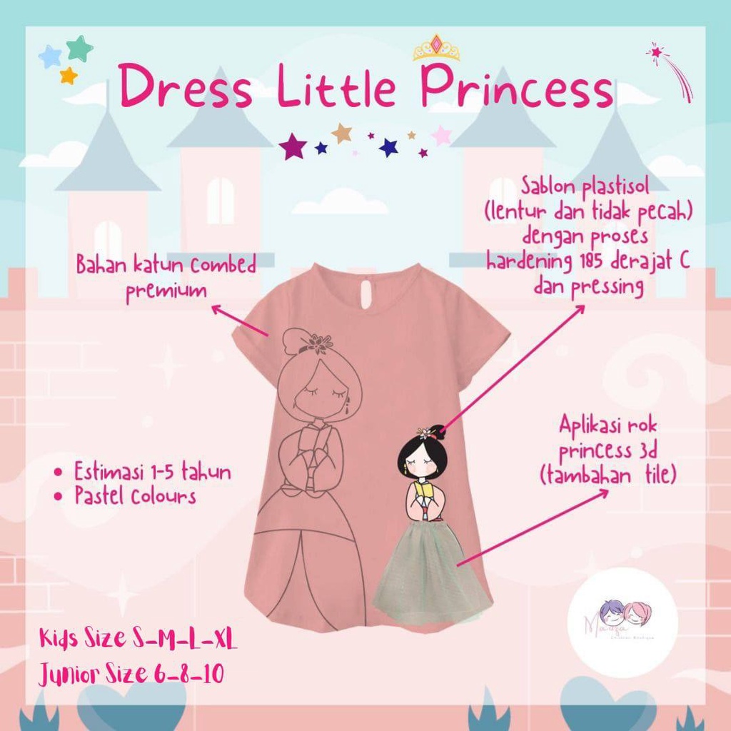 Dress anak Dress little princess By Mauza