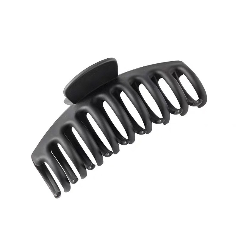 Women Simple Retro Matte Plastic Hair Claw Clip Barrette Headwear