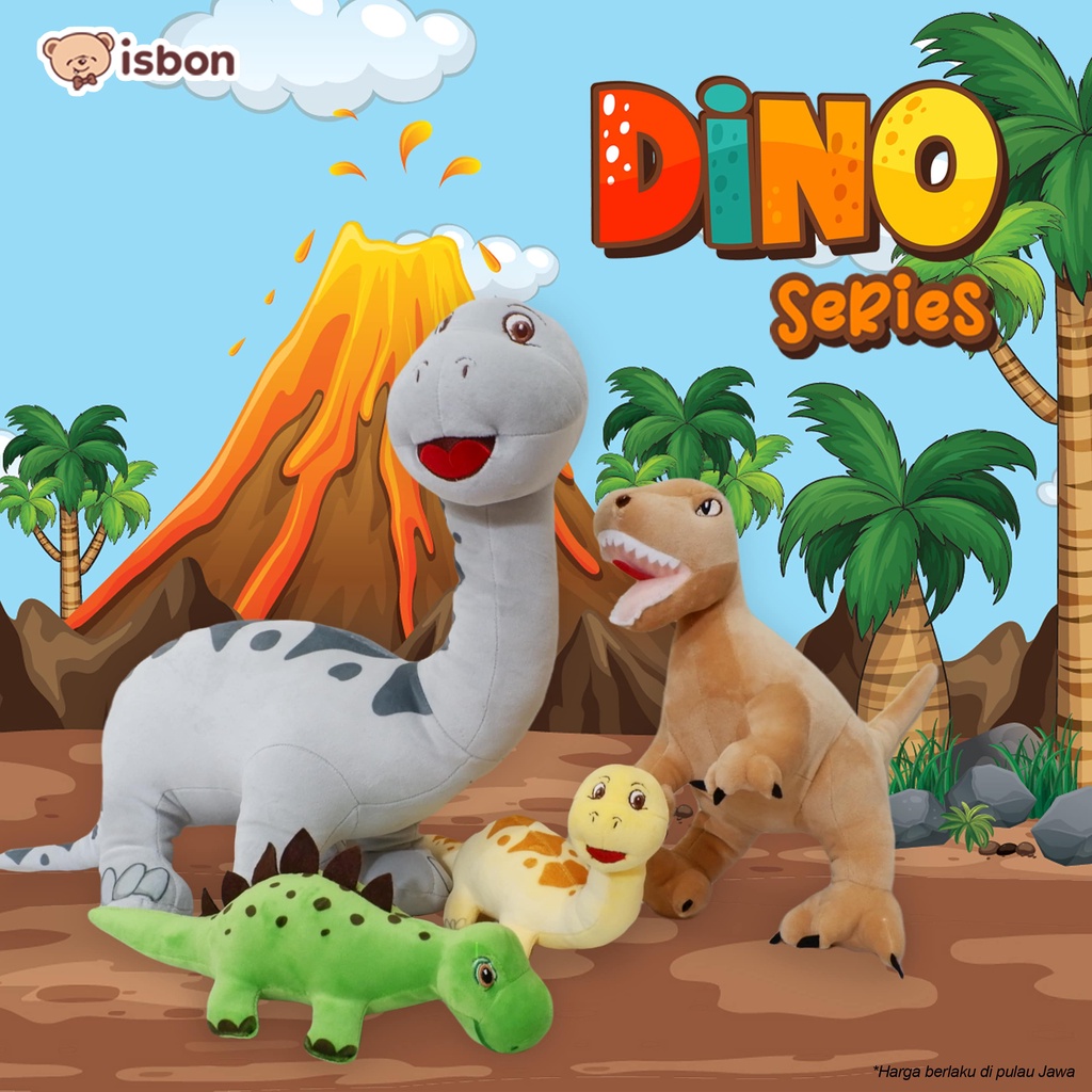 Boneka Dinosaurus Dino Mini Series Brontosaurus 4 Warna Cocok Untuk Mainan Hadiah Bahan Halus Non Alergi ISTANA BONEKA