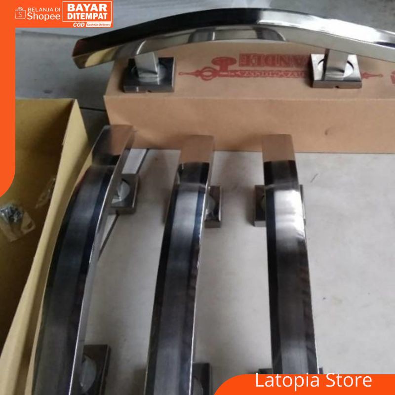 Produk terbaik Handle pintu pull handle tarikan pintu gagang pintu 2pasang (4biji)