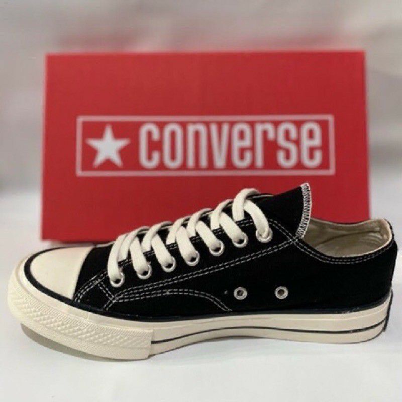 [ BISA COD ] Sepatu Converse 70s Black White Low Premium Import Quality Made In Vietnam Pria Wanita