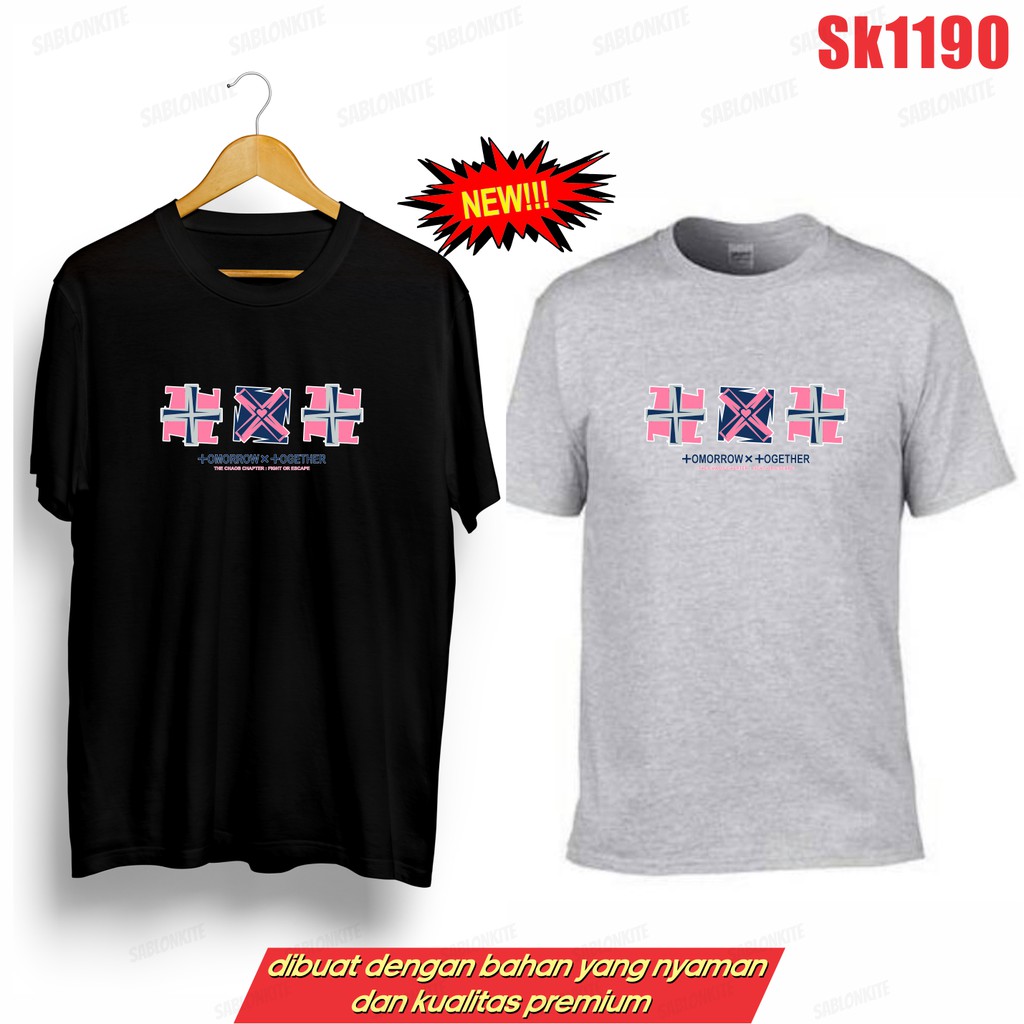 MURAH!!! KAOS KPOP LOGO NEW BESAR SK1190 FIGHT OR ESCAPE UNISEX