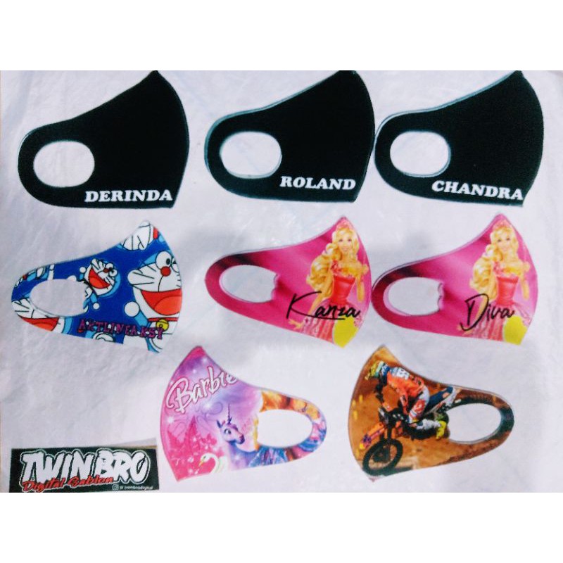 custom masker scuba printing