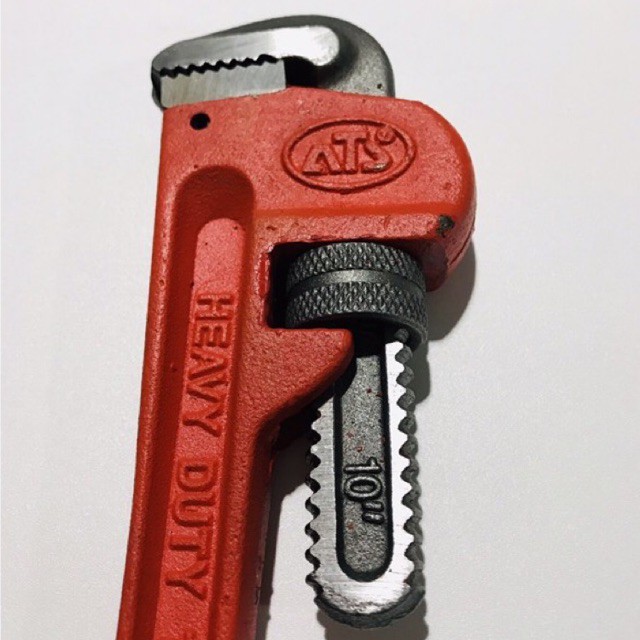 Kunci Pipa ATS 10 in gg Karet - Heavy Duty Pipe Wrench 10in 250mm - Alat Buka Pipa Ledeng 10 inchi