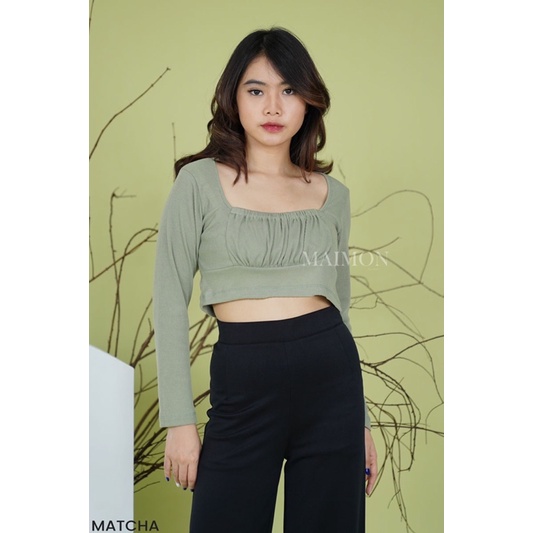 Ruched Crop Top | Knit Longsleeve | Maimon