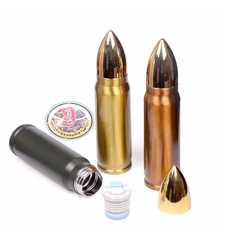 termos stainless model peluru unik dan lucu bullet model vacum lock sd-1025-2