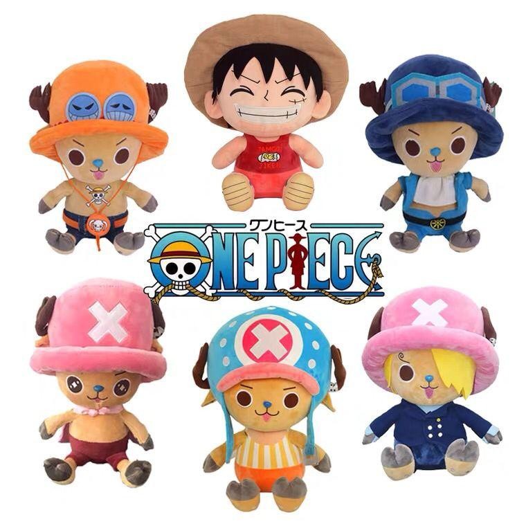 BONEKA LUFFY CHOPPER ONE PIECE ORI IMPOR ZORO ACE LAW