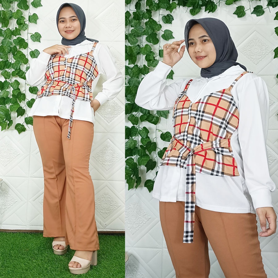 SETELAN ANDIN ATASAN BUBERRY DAN CELANA GL FASHION