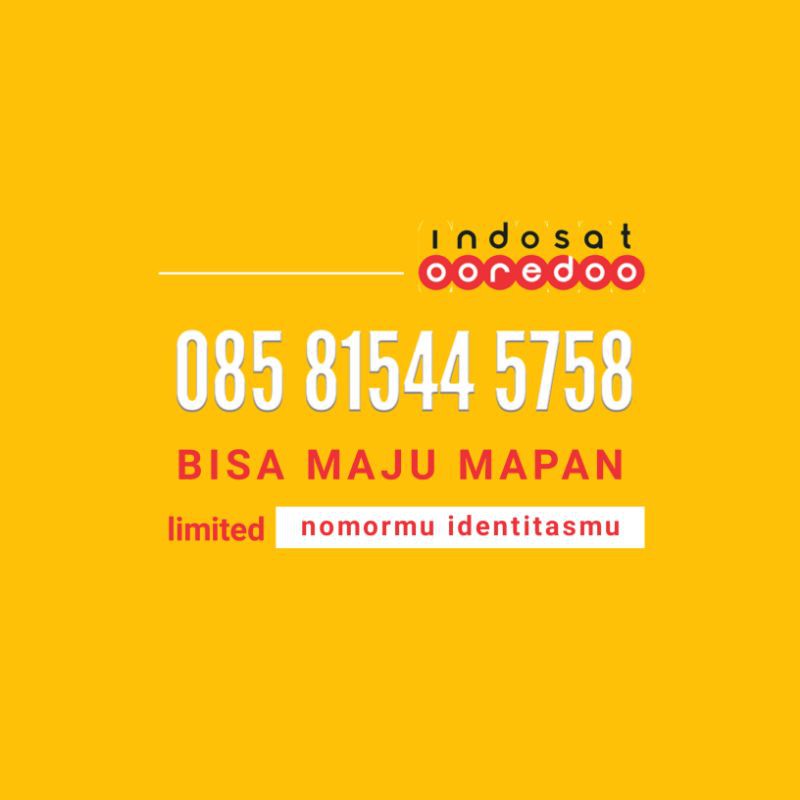 NOMOR CANTIK INDOSAT BERMAKNA BISA MAJU MAPAN 5758