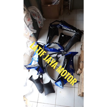 COVER BODY FULL HONDA SUPRA X 125 OLD BIRU HITAM 2006