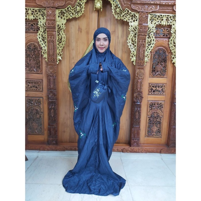 Mukena Dewasa Traveling Terusan Parasut LOUFIE - Putih