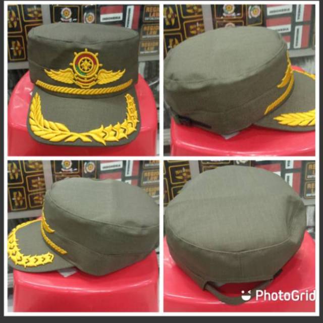 TOPI KOMANDO POL PP LIS PADI KAPAS