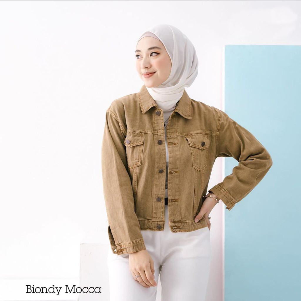 Orimoza Biondy Jaket jeans wash-JAKET BIONDY MOCCA