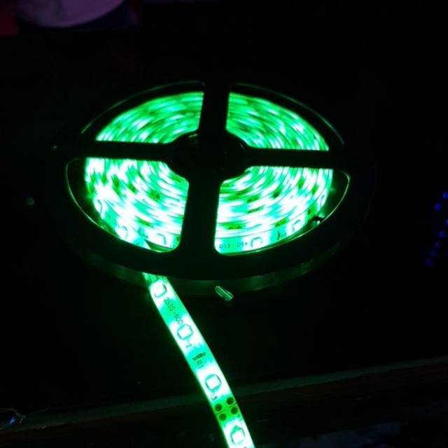 Lampu led strip 5050 Hijau SMD LED anti air 5 m