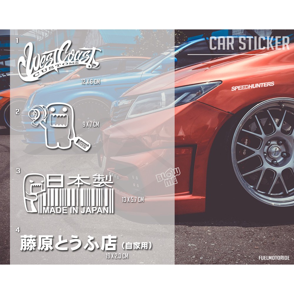 Sticker Mobil Lowered JDM jazz brio corolla yaris ignis bmw mercedez civic