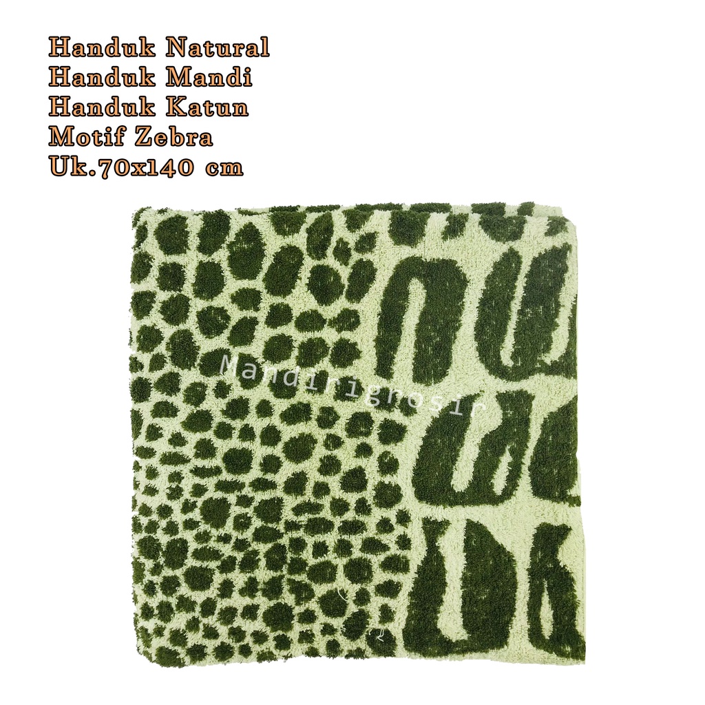 Handuk Mandi *Handuk Natural * Handuk katun * Motif Zebra * Uk.70x140 cm