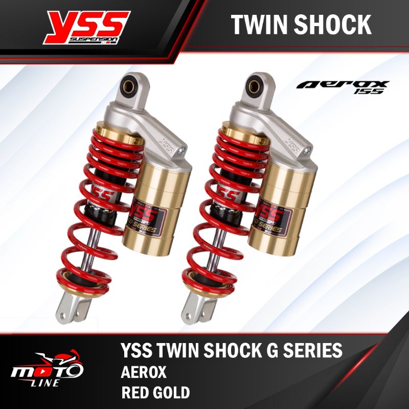 shock yss aerox G series red/gold