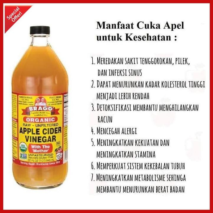Bragg Share Bottle 60 Ml Anic Apple Cider Vinegar Belum Di Campur Murah Indonesia