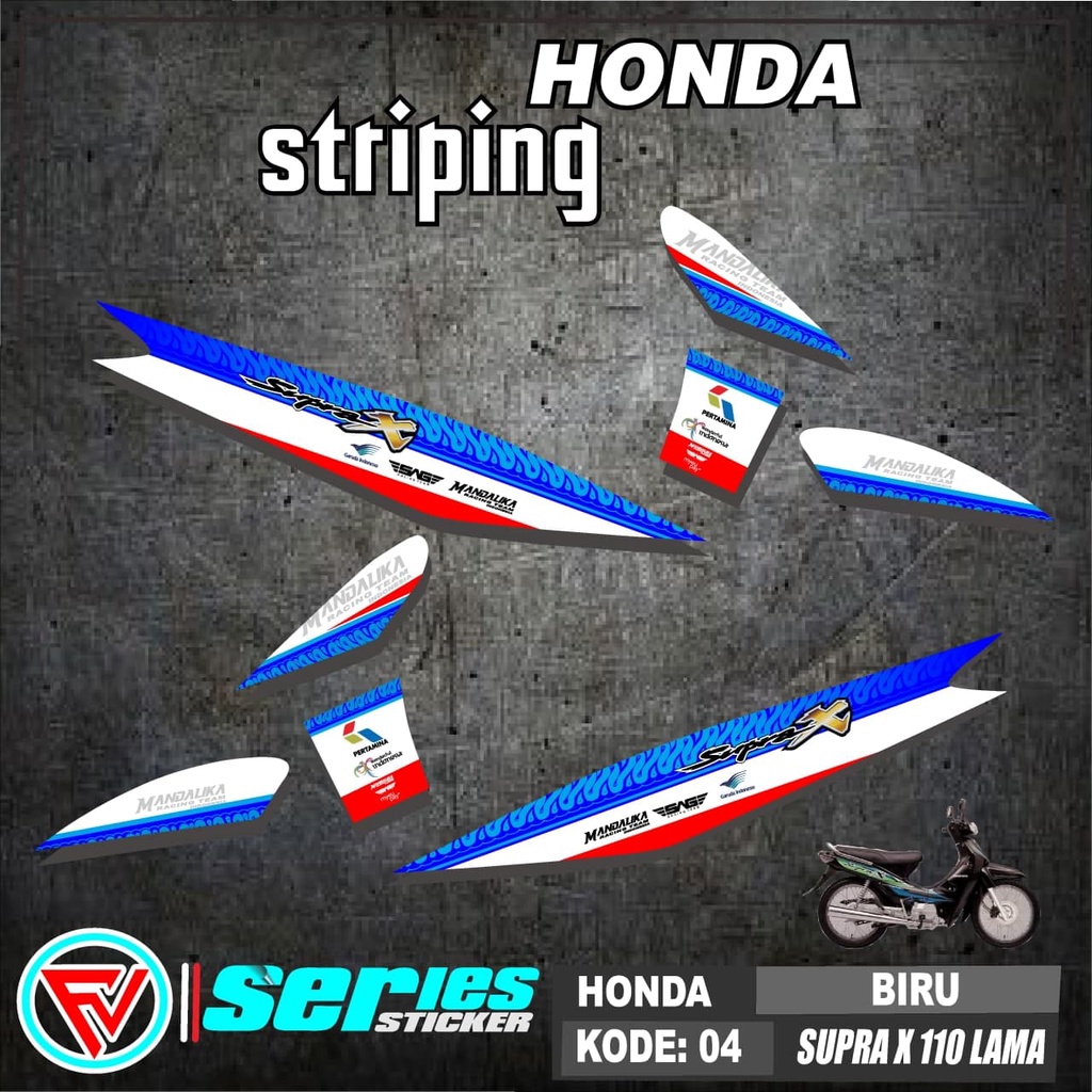 (Cod) Striping Honda List Supra 100 / Supra x / Supra Fit Lama 04 Variasi Racing