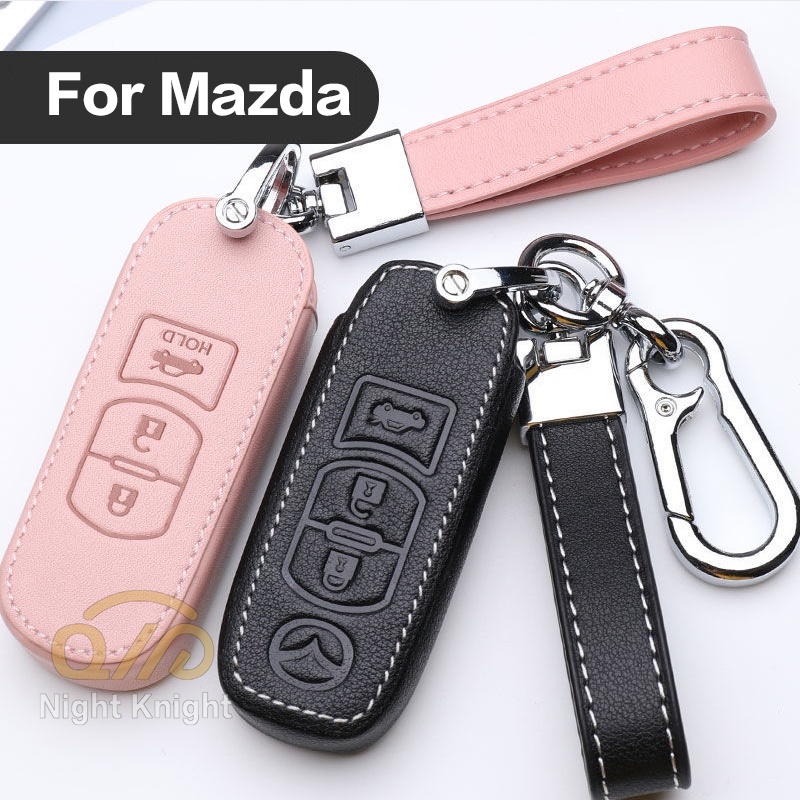 NEW high quality Leather Car Key Case Protection Cover For Mazda CX5 Mazda 3 2 6 5 CX3 RX8 BT50 323 CX8 CX30 RX7 626 CX7 NX5 CX9