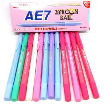 

Pulpen Standard AE-7 Zycron Ball 0.38 Warna
