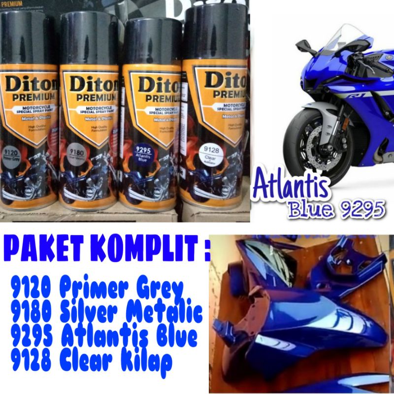 Diton Premium PAKET Atlantis Blue /BIRU MOVISTAR Cat Semprot Tahan Bensin