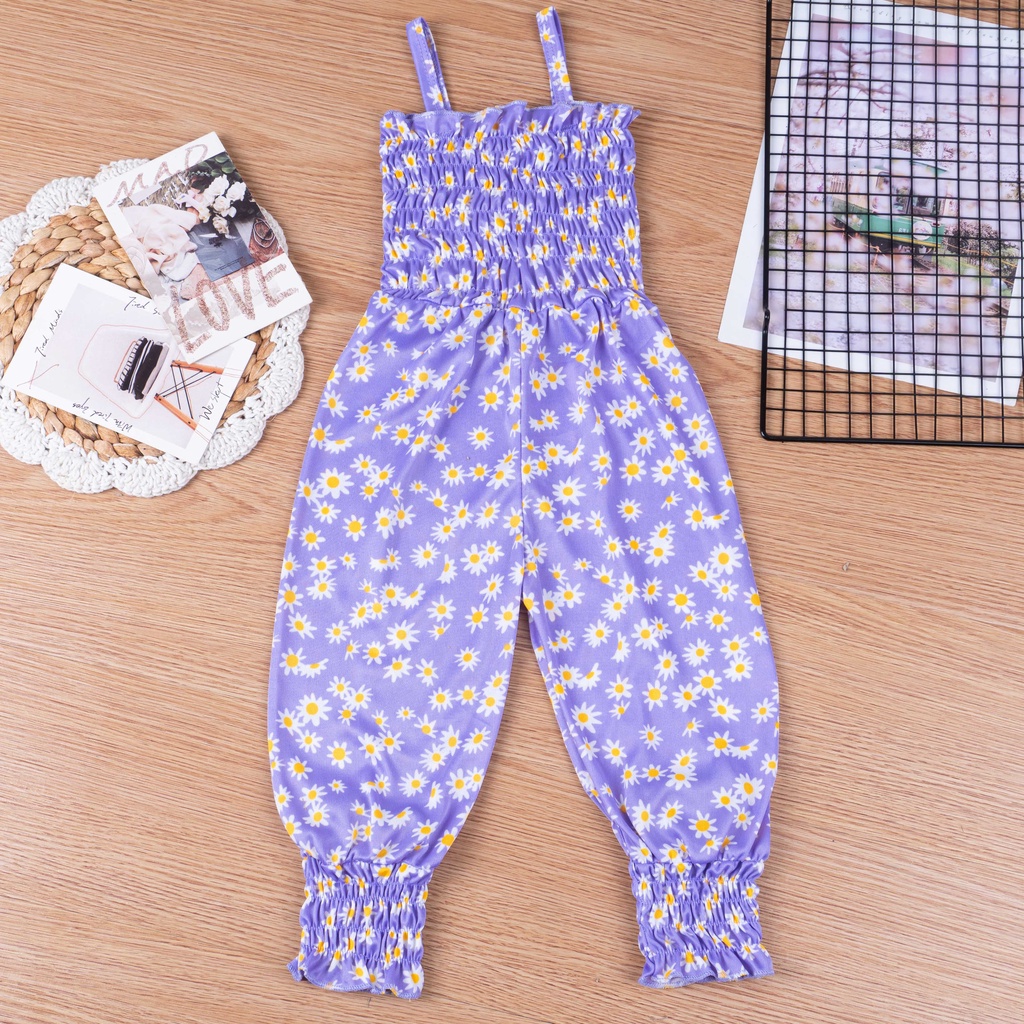 Jumpsuit anak Roya Motif Daisy / Jumpsuit Anak Perempuan 1-6 tahun Terbaru