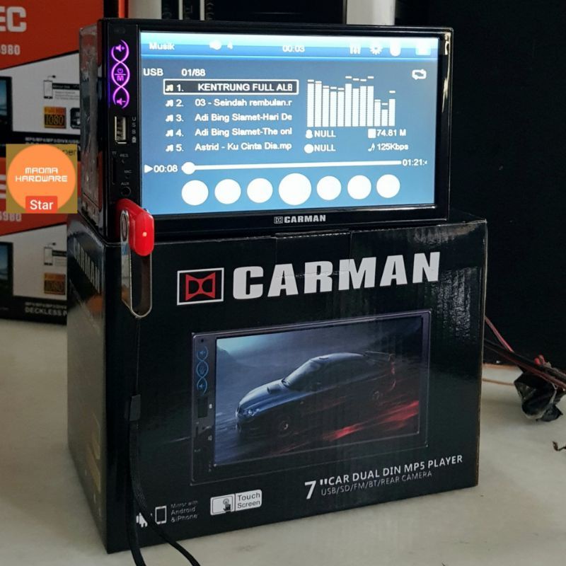 TERMURAH PROMO HEAD UNIT DECLAS CARMAN MP5 MIRROR LINK 7 INCH INCHI DIGITAL PANEL CAR DOUBLE DIN DUA