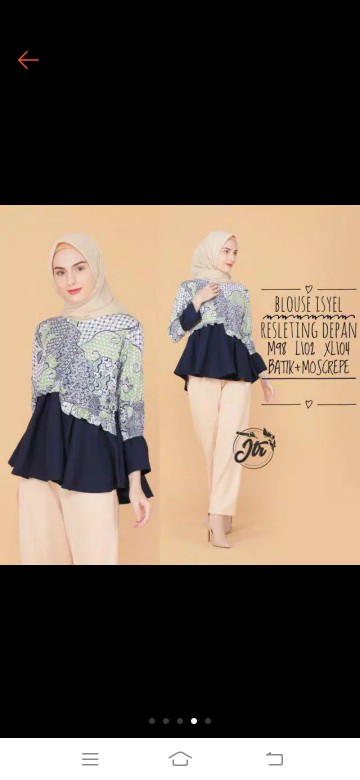 Baju Batik Wanita Modern Monalisa Genes M,l,xl Asli Pekalongan