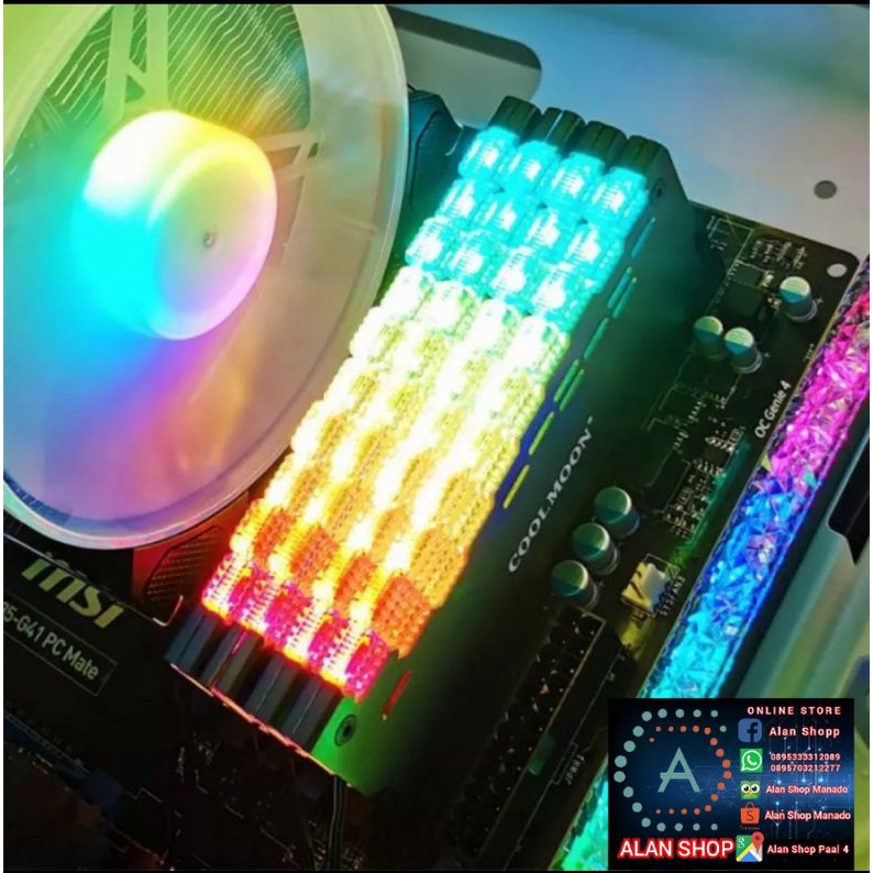 HEATSINK RAM RGB COOLMOON RA 2
