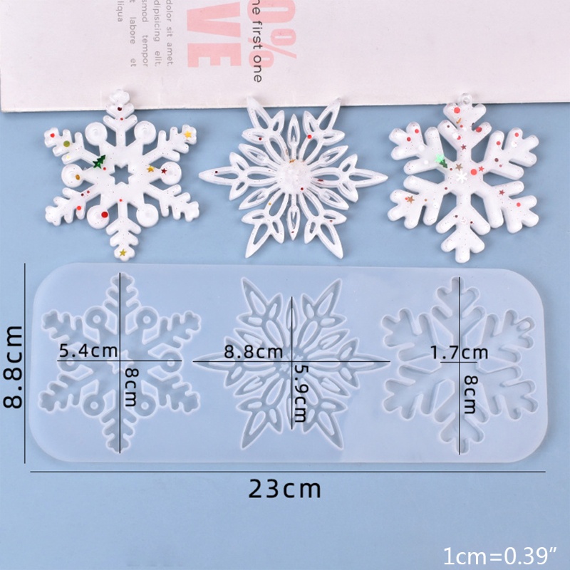 Siy Cetakan Resin Bentuk Snowflake Bahan Silikon Untuk Kerajinan Tangan Diy