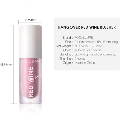 (READY &amp; ORI) Focallure Hangover Liquid Blusher Blush on Cair FA89 FA 89 waterproof terbaru viral