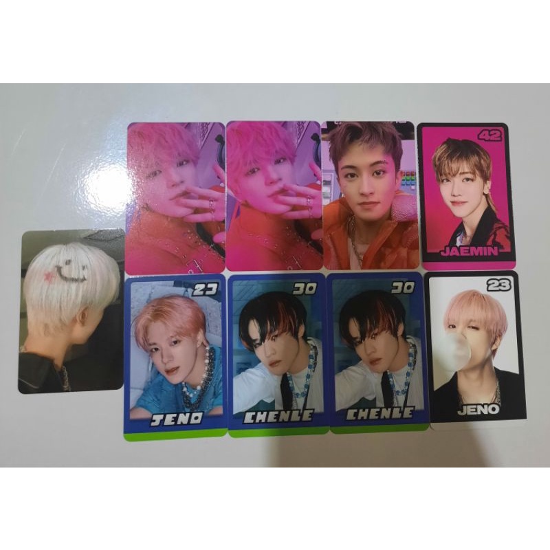 pc nct dream trading card glimo, pc konsep jeno jaemin b ver, pc selca jeno mark jisung kumon a ver,