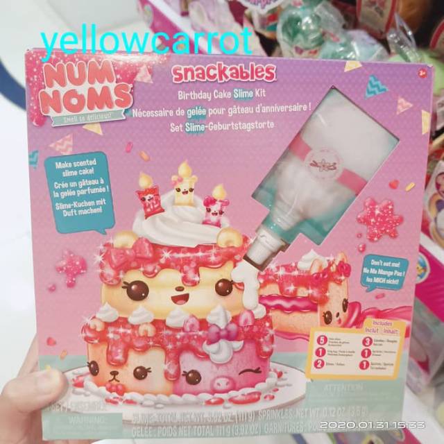 num noms birthday cake slime