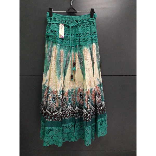 Rok maxi etnik renda import Bangkok/ dress pantai etnik import Bangkok/ rok pantai etnik/rok Bangkok