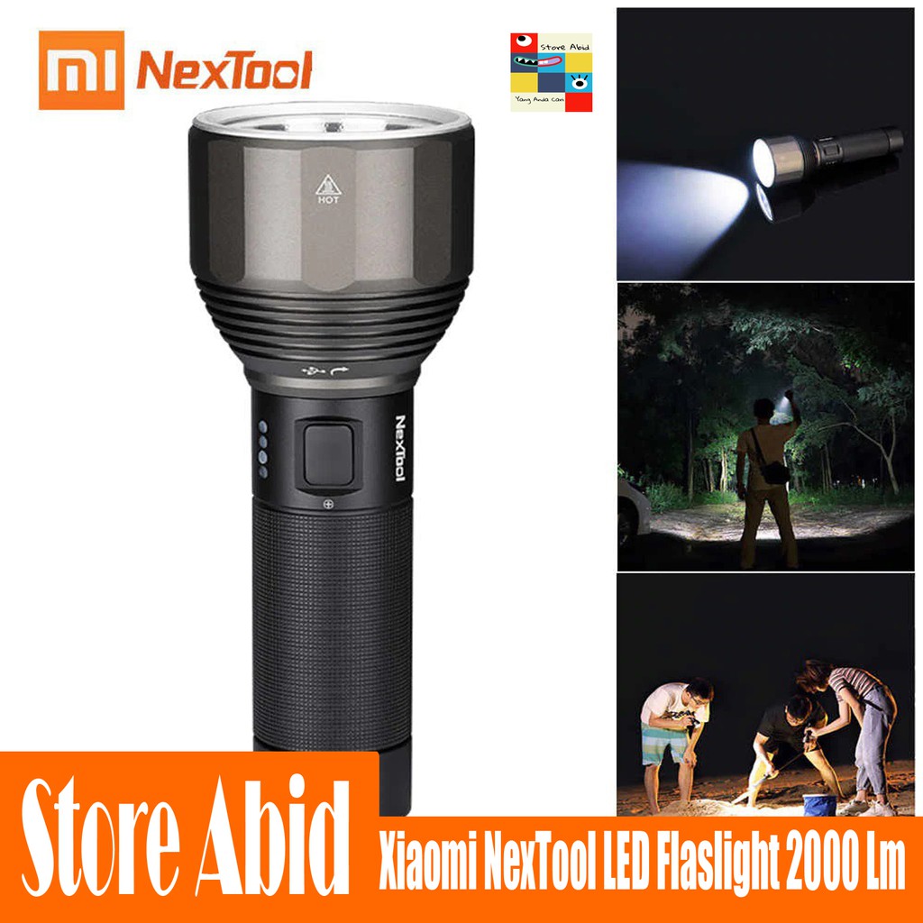 Xiaomi NexTool Senter LED USB Rechargeable 2000 Lumens 380 meter