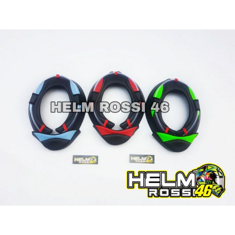 Busa leher NEXROLL ala ala Moto gp || 1 paket chin guard dagu selang - tt course R10 RC7 K2R cl max