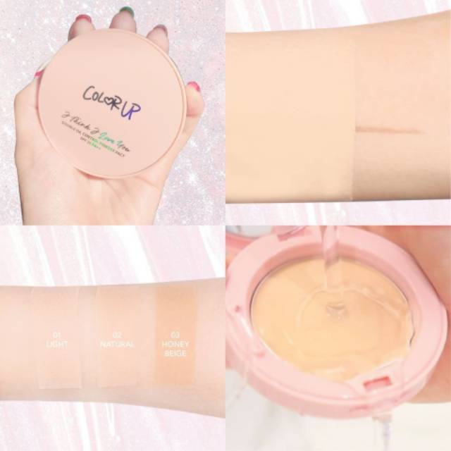 COLOR UP I Think I Love You Double Oil Control Powder Pact SPF 30 PA+ Thailand / Compact Bedak Padat