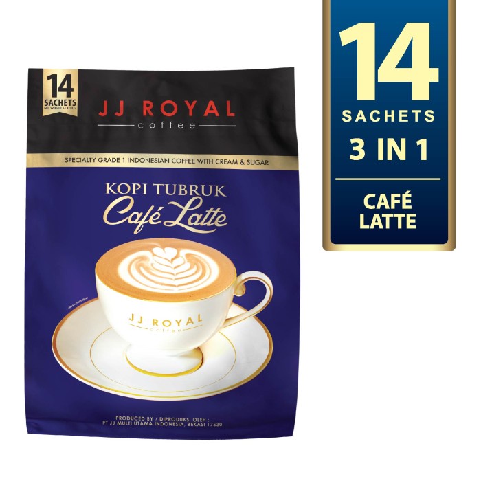 

Coffee/Kopi JJ Royal Kopi Tubruk Cafe Latte Bulk Bag 14 Sachets