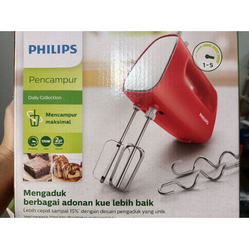 PHILIPS HAND MIXER PENGADUK ADONAN KUE HR1552 HR1552 GARANSI RESMI PHILIPS 2 TAHUN