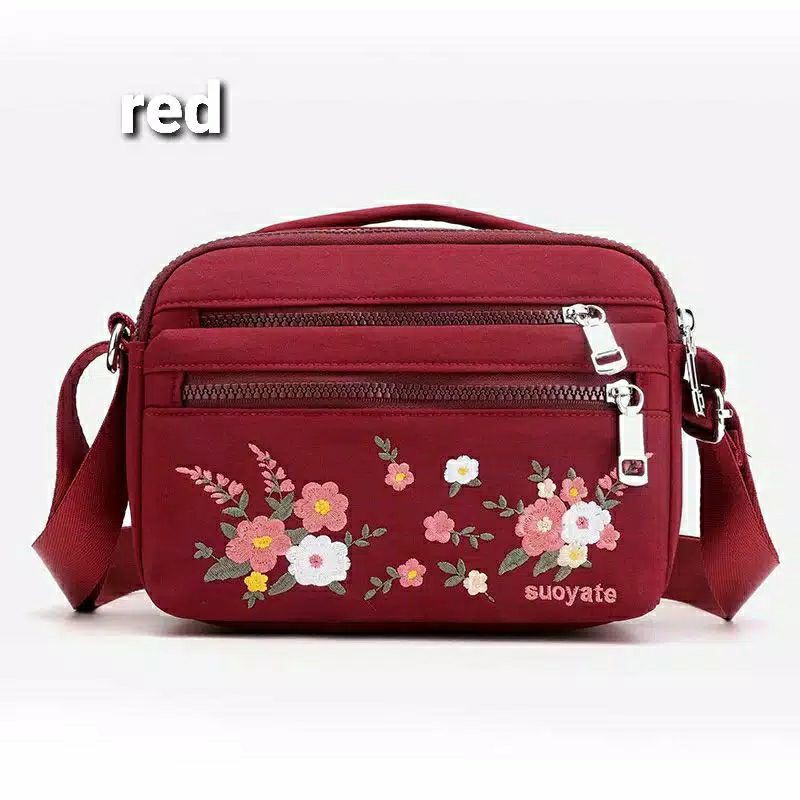 Hot Sale 11.11 Tas Selempang Wanita | Tas Bordir Mikro | Fashion Tas Selempang Casual Small Flower Bordir Beautiful Bag Travel School Bag