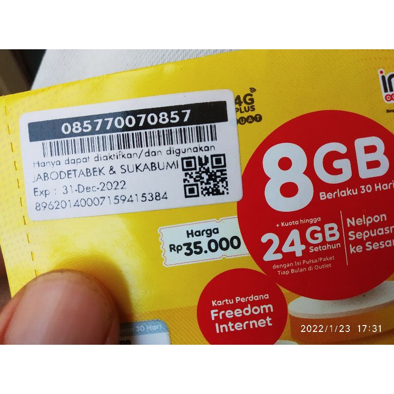 Nomor Cantik IM3 Double ABCD