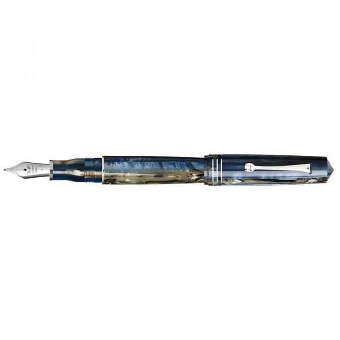 

LEONARDO OFFICINA ITALIANA Momento Zero Grande Fountain Pen - Hawaii Dark, 14K Fine ---Terbaru---