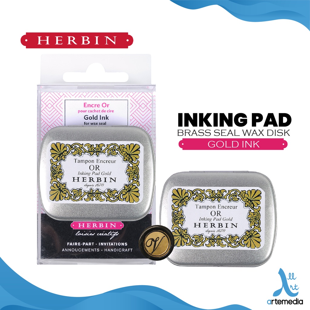 

Herbin Ink Pad Brass Seal Wax Disk